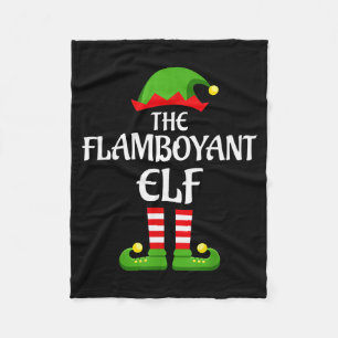 Flamboyant Elf Family Matching Group Christmas Fleece Blanket
