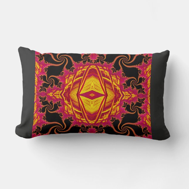 Flamboyant fractal lumbar pillow (Front)