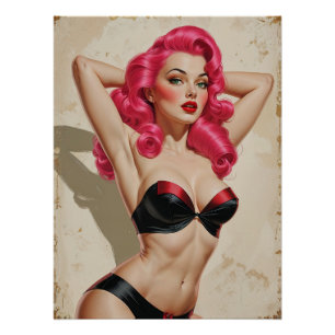Flamboyant Pin-up Poster