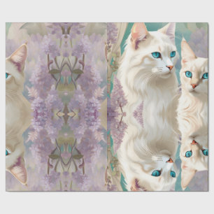 Flame and Lilac Lynx Point Siamese Portrait Art Wrapping Paper