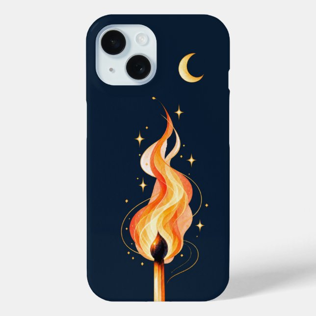 Flame and Moon Phone Case (Back)