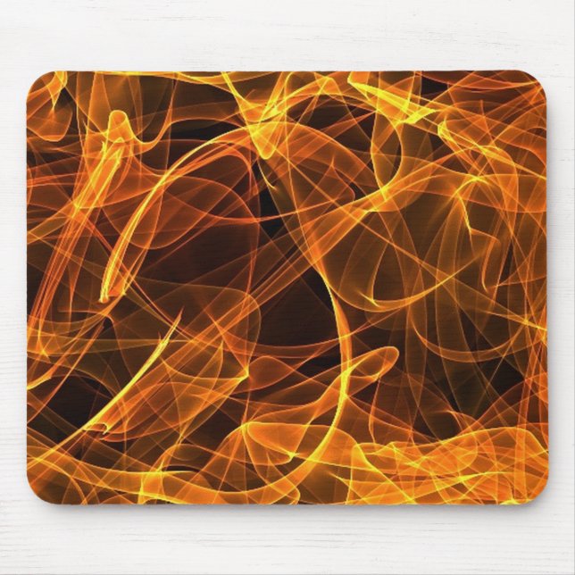 flame art orange mouse pad (Front)