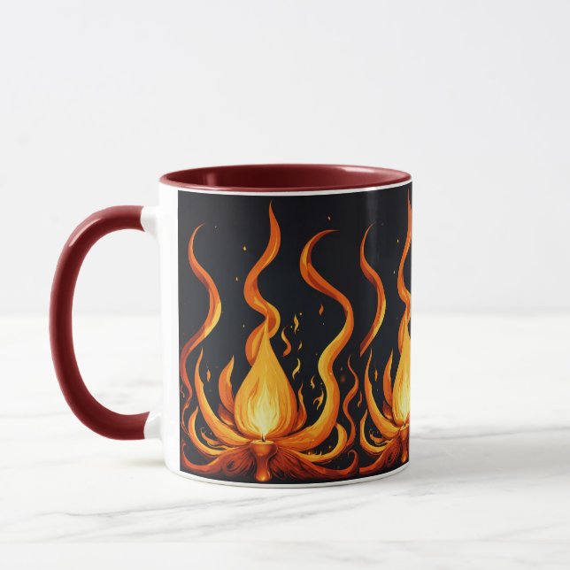 "Flame Burst Art Mug" Mug (Left)