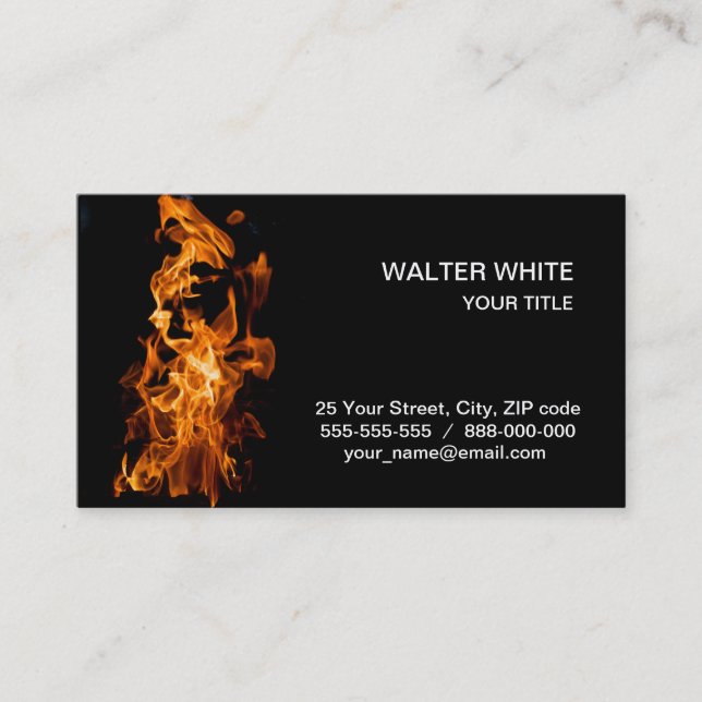 Flame Business Card (Front)