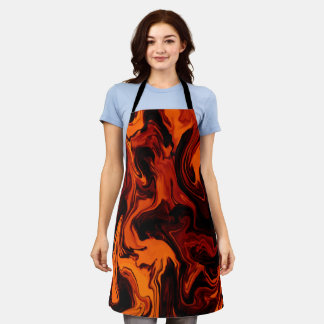 Flame, Fire, Fiery Abstract Apron