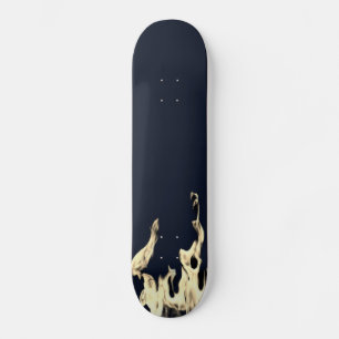 Flame Flame Fire Blue Skateb Skateboard