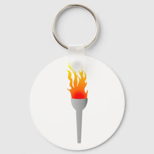 flame flames torch keychain