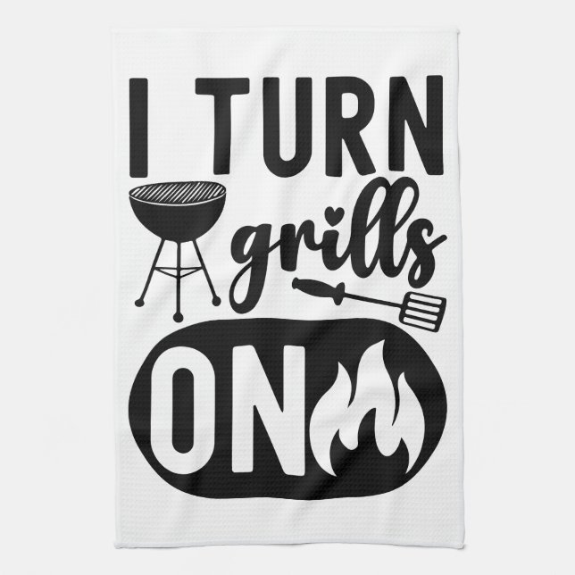 Flame & Flavour: Culinary Passion Kitchen Towel (Vertical)