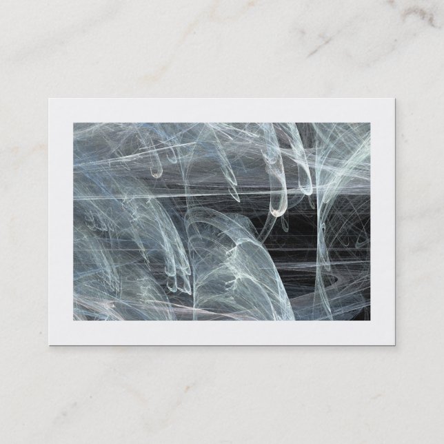 Flame Fractal 05 (bordered) Business Card (Front)