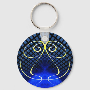 Flame Fractal 45 Keychain