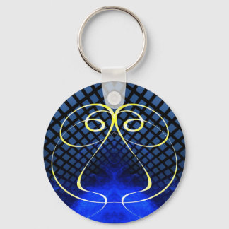 Flame Fractal 45 Keychain