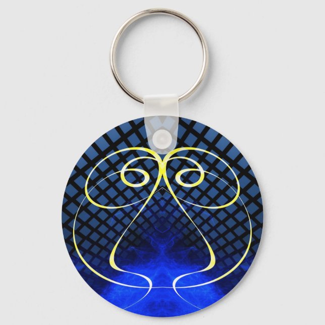 Flame Fractal 45 Keychain (Front)