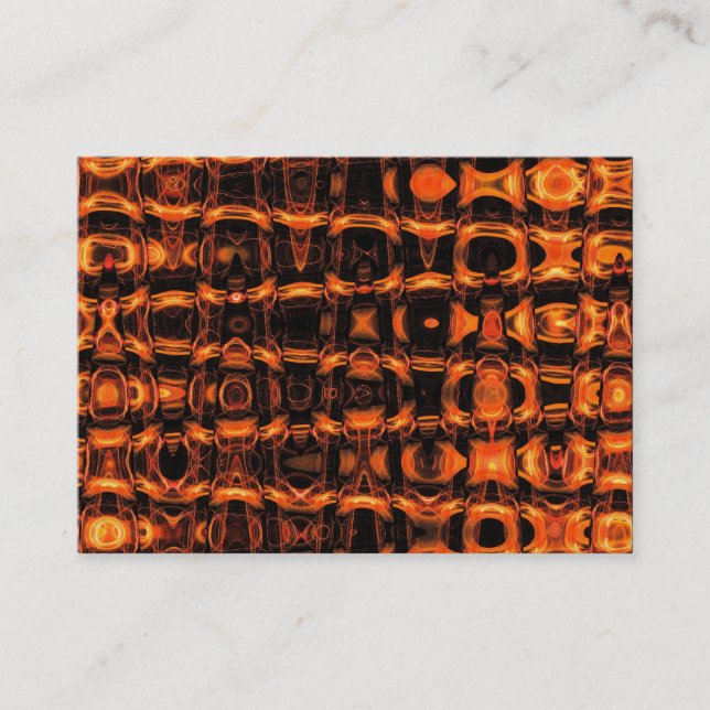 Flame Fractal Wave Pattern Business Card (Front)