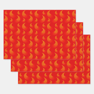 Flame gift voucher set wrapping paper sheet