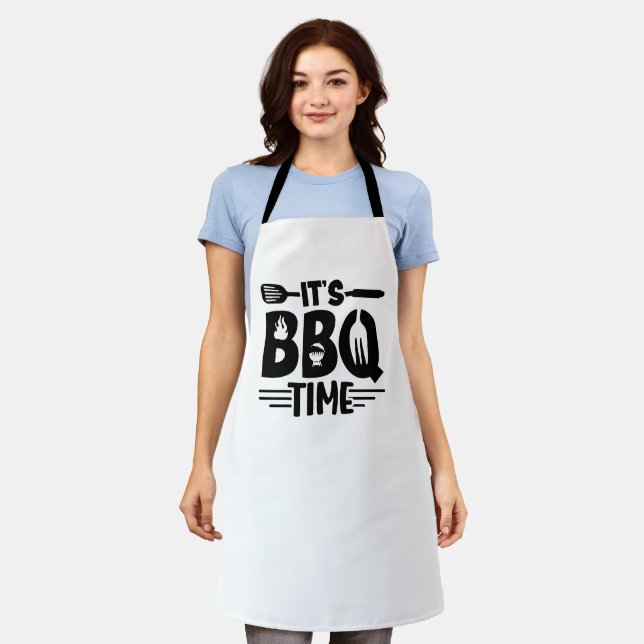 Flame-Grilled Delight Apron (Worn)