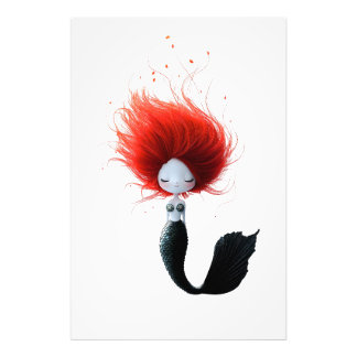 Flame-Haired Mermaid  Photo Print