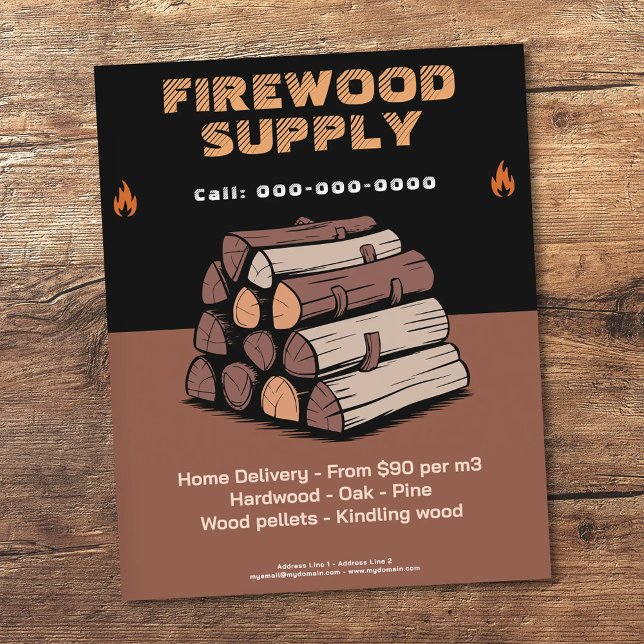 Flame Icon - Firewood Supply Flyer (Flame Icon - Firewood Supply Flyer)