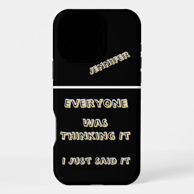 Flame igniter with a witty saying in hand iPhone case (Back)