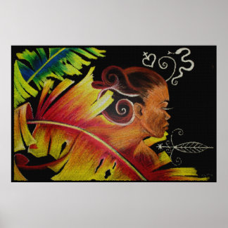 Flame IV Mosaic II Canvas Poster