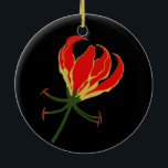 Flame Lily Ceramic Ornament<br><div class="desc">This image is available on a variety of other products. Just click the link below the photo near 'About this design'.</div>