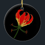 Flame Lily Ceramic Ornament<br><div class="desc">This image is available on a variety of other products. Just click the link below the photo near 'About this design'.</div>
