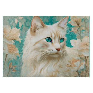 Flame Lynx Point Siamese Portrait Art Cutting Board