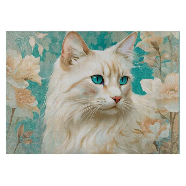 Flame Lynx Point Siamese Portrait Art Cutting Board (Front)