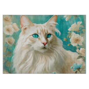 Flame Lynx Point Siamese Portrait Art Cutting Board