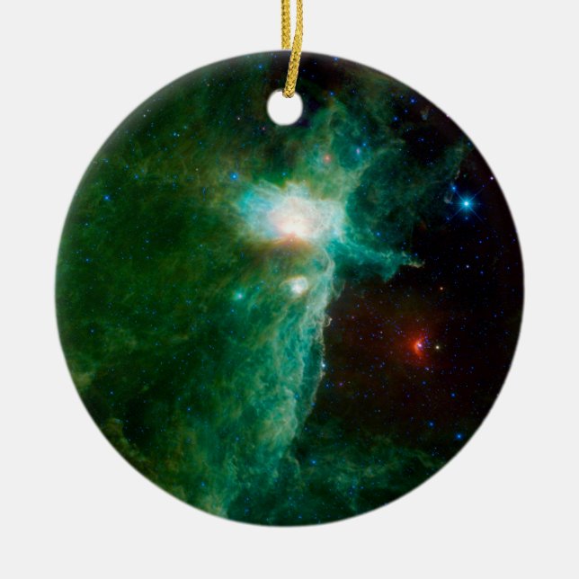Flame Nebula NASA Ceramic Ornament (Front)