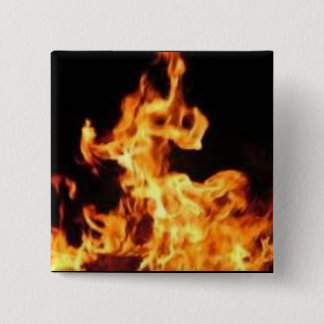 Flame novelty 2 inch square button