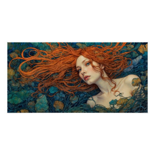 "Flame of the Tides" - A Colourful Portrait        Poster