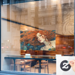 "Flame of the Tides" - A Colourful Portrait        Window Cling