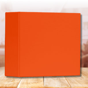 Flame Orange Solid Colour Classic Elegant Binder