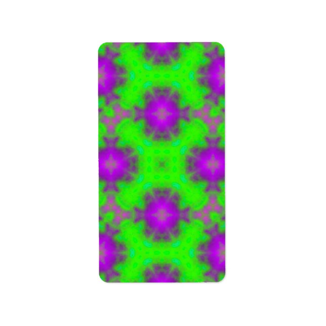 flame pattern green purple label (Front)