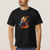 Flame-Riding Feline: Inferno Ghost Cat Rider