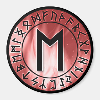 Flame Runes, Red [19. Ehwaz] Magnet