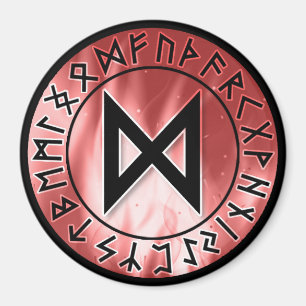 Flame Runes, Red [24. Dagaz] Magnet