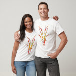 Flame Tribal Deer Skull Hunting Design T-Shirt<br><div class="desc">Make a bold statement with this unique, intricately detailed Deer Skull Tribal Design. Featuring a striking red and yellow image, this artwork reimagines the classic hunting trophy with a dark, modern edge. Perfect for deer hunters looking for gear that stands out from the traditional camo, this "scary-cool" tribal aesthetic adds...</div>