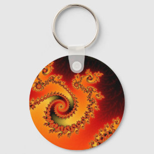 Flame Triple Twirl Keychain