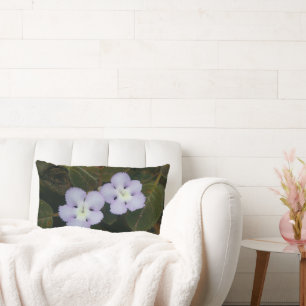 Flame Violet Tropical Wildflower Lumbar Pillow