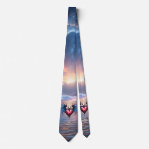 Flamebound Heart of the Moon – Gothic Cosmic Love Tie