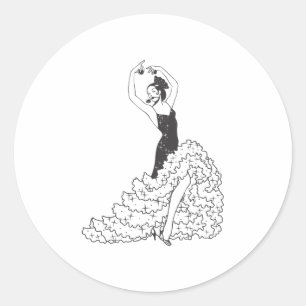 Flamenco_.ai Classic Round Sticker