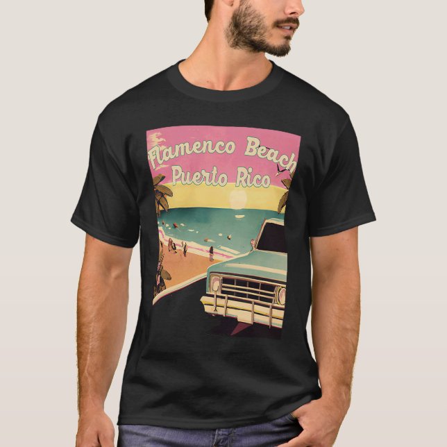Flamenco Beach Retro Vacation Souvenir Flamenco Be T-Shirt