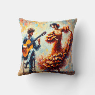 Flamenco Dance Throw Pillow