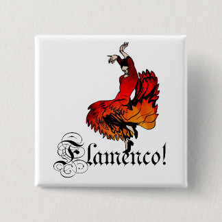 Flamenco Dancer 2 Inch Square Button