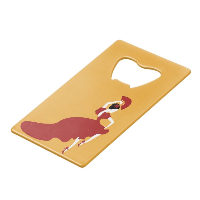 Flamenco Dancer Bottle Opener Credit Card Bottle Opener (Front Angled)