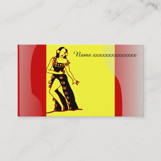 Flamenco dancer business card (Front)
