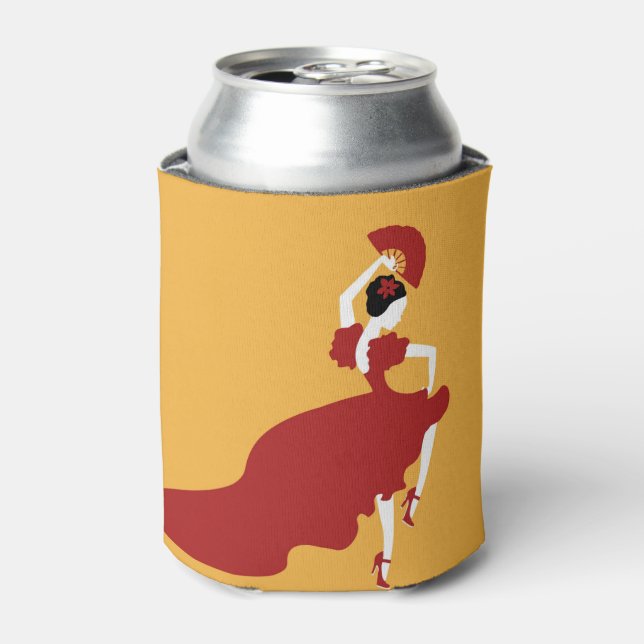 Flamenco Dancer Can Cooler (Can Front)