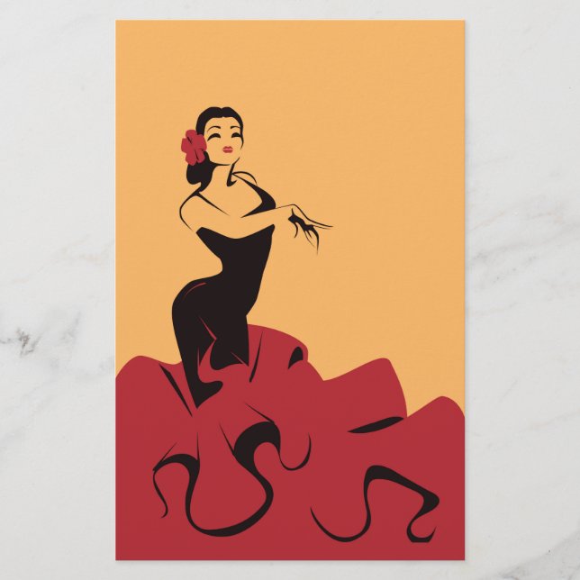 flamenco dancer in a spectacular pose flyer (Front)