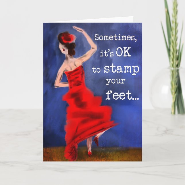 Flamenco Dancer Inspirational Design Card (Front)